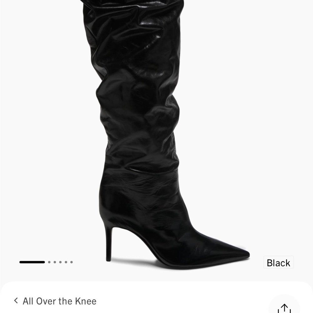 Trendy Black Over-the-Knee Leather Women's Boots
